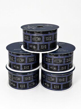 Halloween Gothic Tile Hand Wired Edge Ribbon Spool Bundle Lot Spooky Crafting
